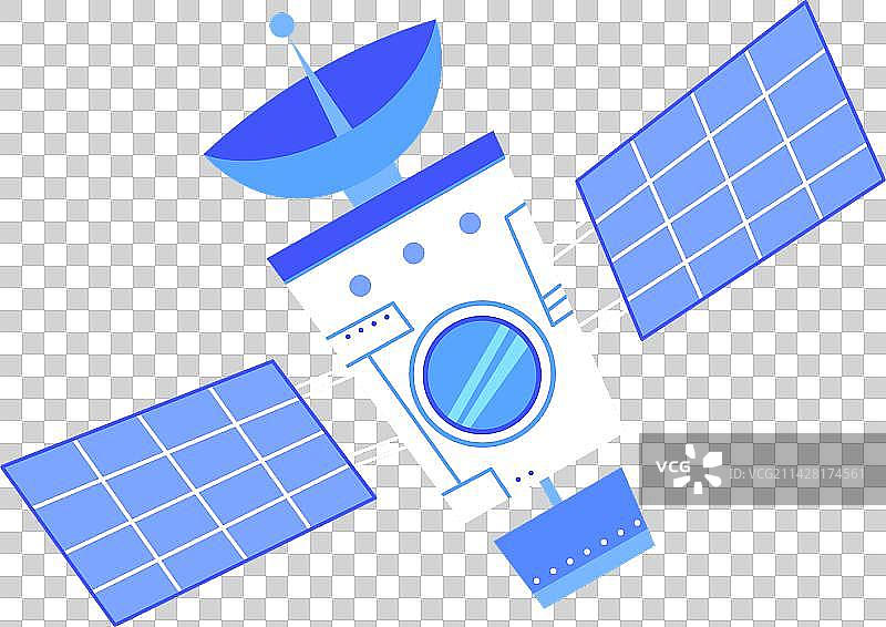 卡通可爱宇宙飞船太空船卫星图片素材