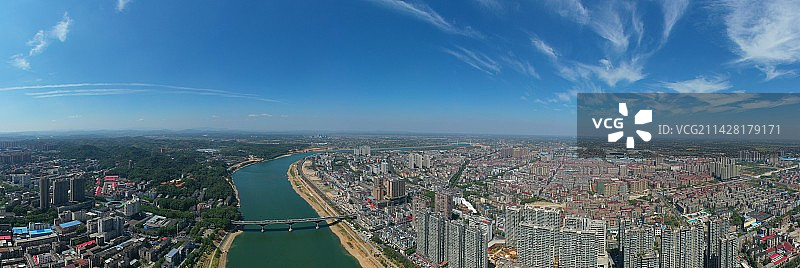 航拍湖南益阳市城市风光图片素材