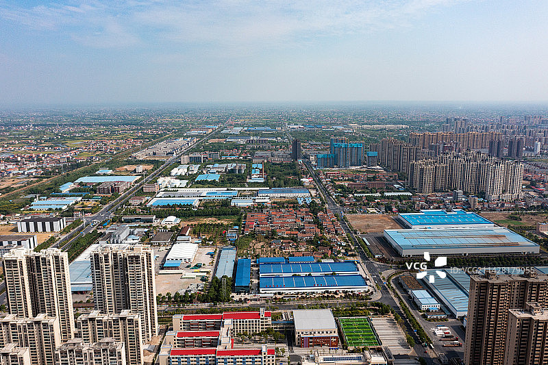 航拍湖南常德澧县县城景观图片素材