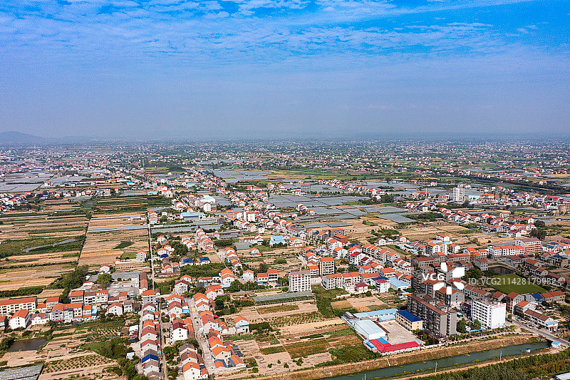 航拍湖南常德澧县县城景观图片素材