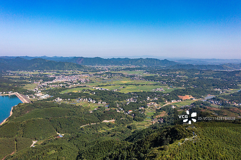 航拍湖南衡阳常宁市常宁天湖国家湿地公园图片素材