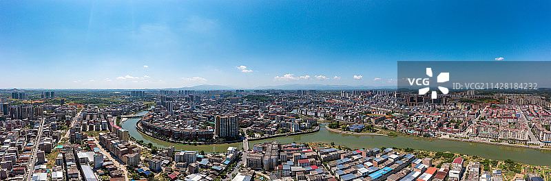 航拍湖南衡阳常宁市城市风光图片素材