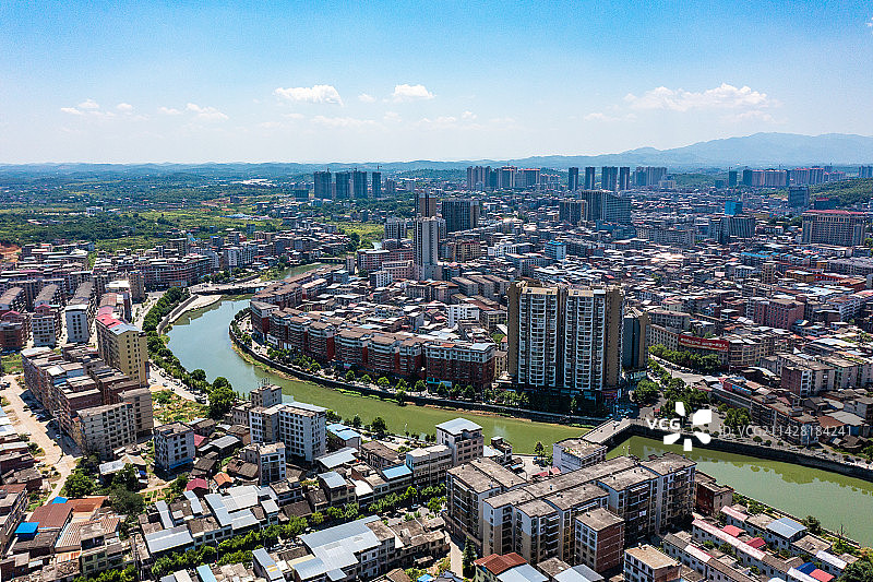 航拍湖南衡阳常宁市城市风光图片素材