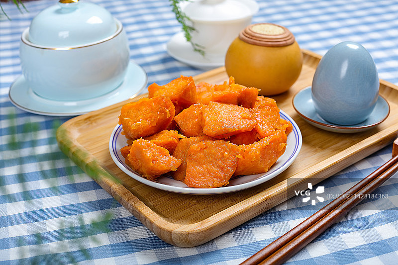 传统家常菜肴清蒸地瓜图片素材