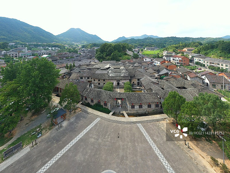 航拍湖南岳阳张谷英村图片素材