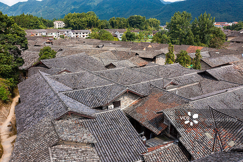 航拍湖南岳阳张谷英村图片素材