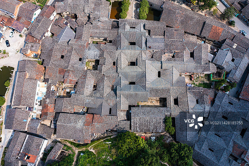 航拍湖南岳阳张谷英村图片素材
