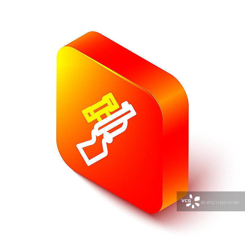 2.5D线条狙击步枪带瞄准镜图标图片素材