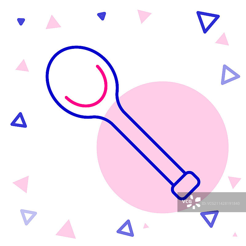 白色背景上的线条桑拿勺图标图片素材