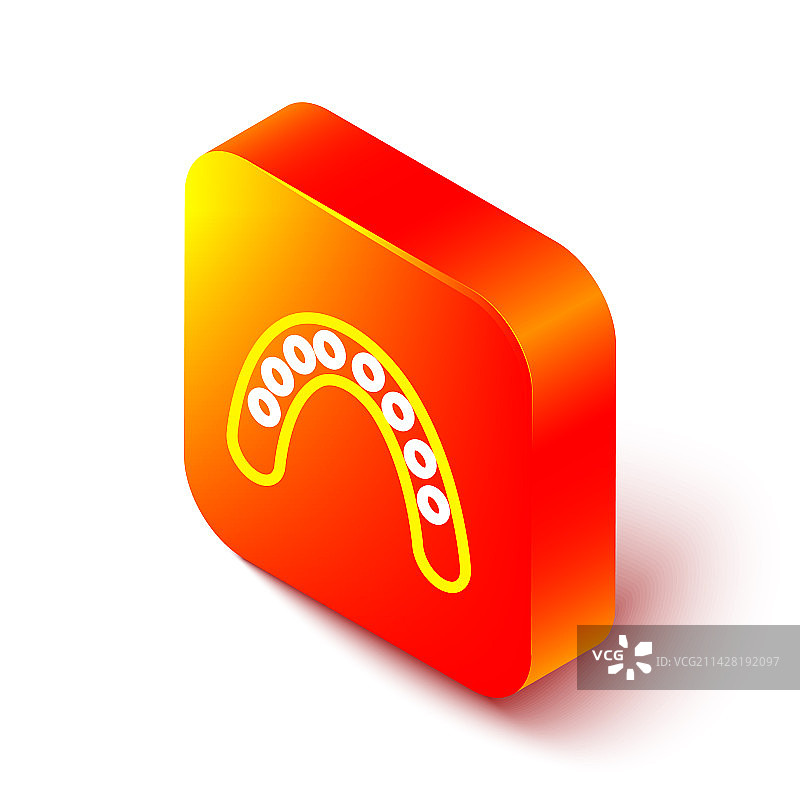 2.5D线条拳击护齿图标图片素材