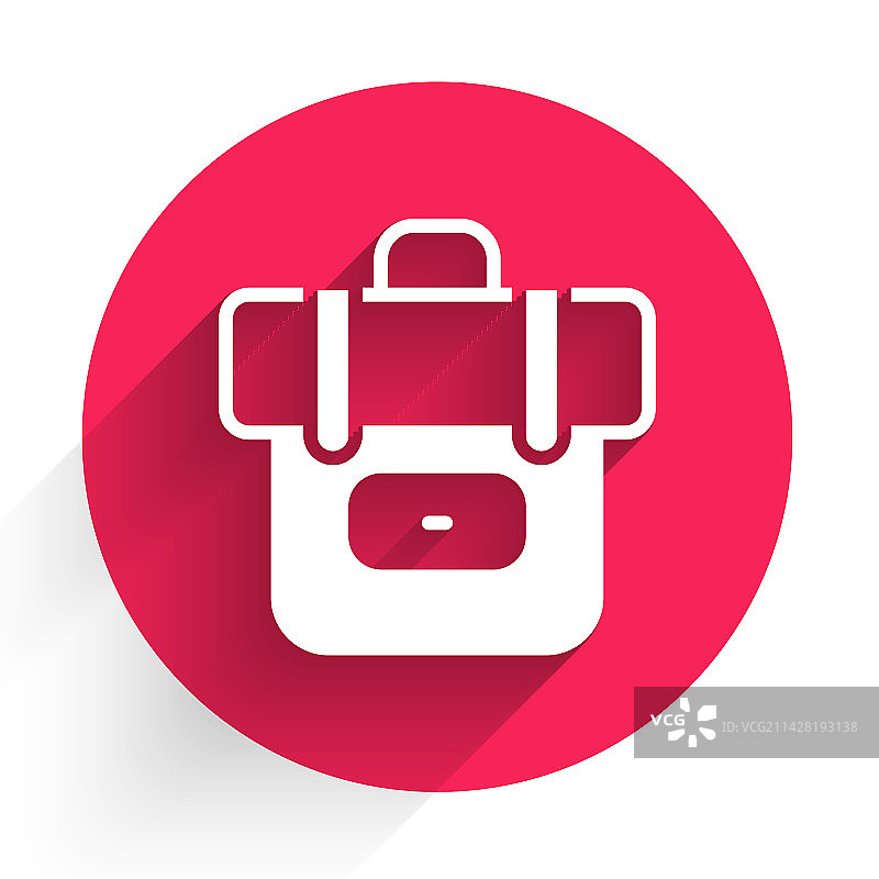 白色登山背包图标图片素材