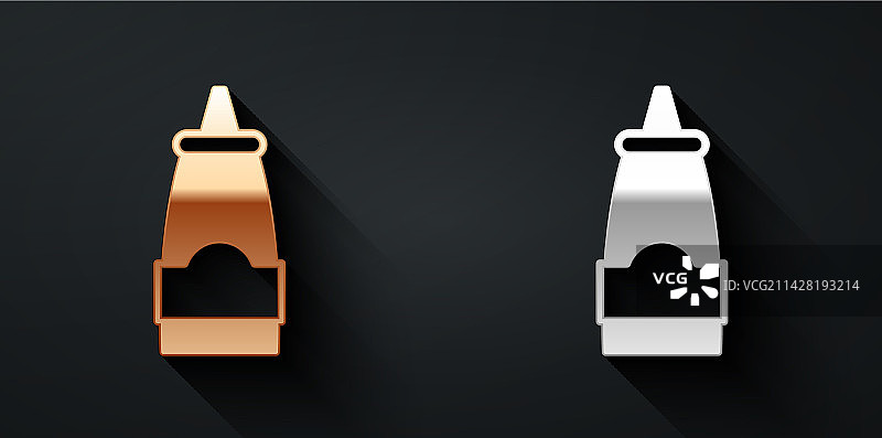 金银酱油瓶图标图片素材