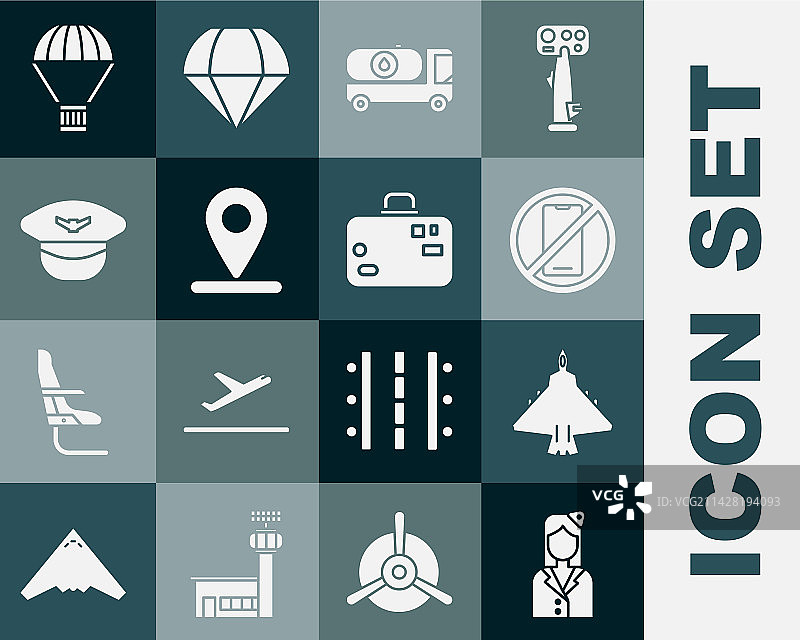 空姐、喷气战斗机与燃油素材图片素材