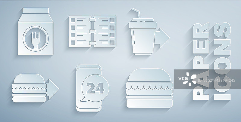 在线订购咖啡汉堡图片素材