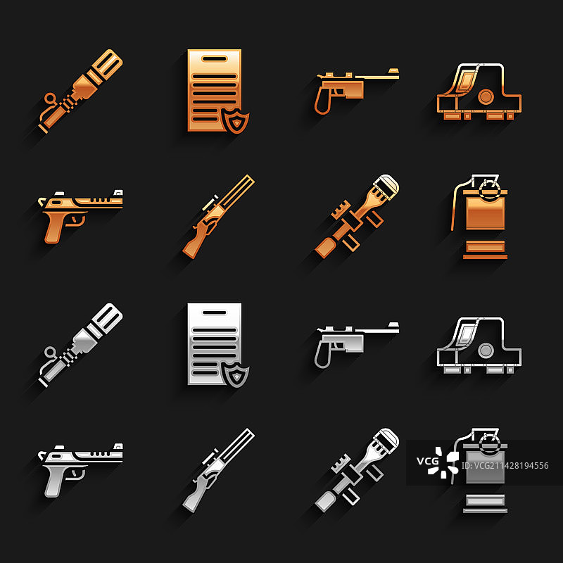 猎枪、准直器瞄准具、手烟图片素材