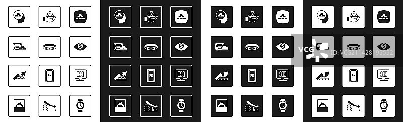 金条、戒指、证书、眼睛与美元图片素材