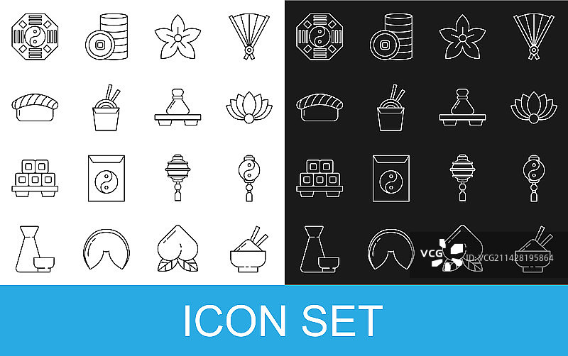 碗里的米饭、筷子与阴阳图案图片素材