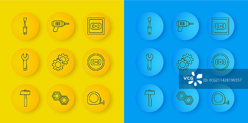 扳手轮盘赌工具套装图片素材