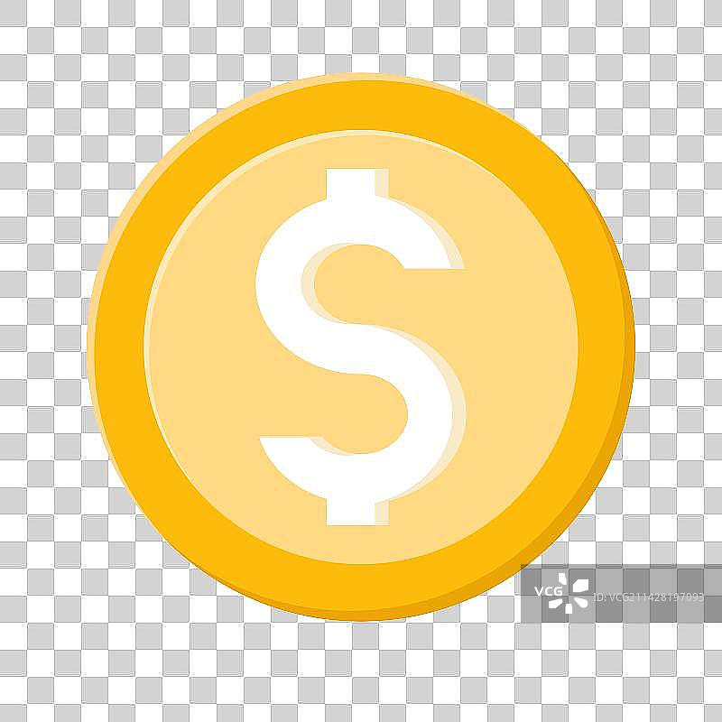 卡通矢量金币硬币美元插画图片素材