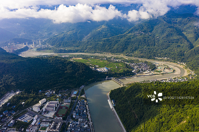 航拍四川绵阳平武县风光图片素材