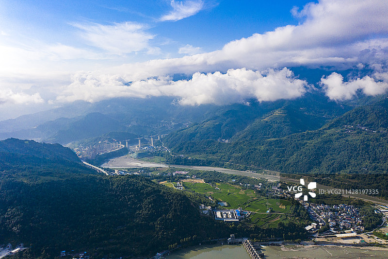 航拍四川绵阳平武县风光图片素材