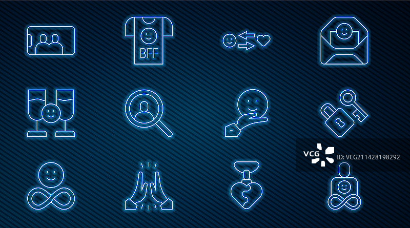 友谊永恒锁与钥匙图片素材