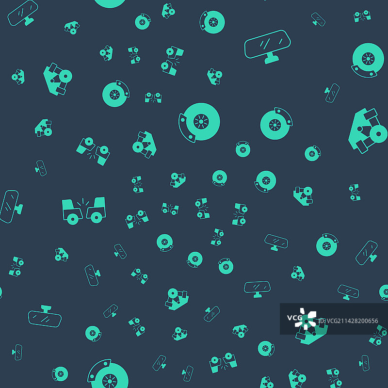 汽车刹车盘、带卡钳后视镜事故图片素材