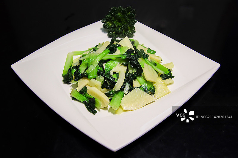 时令菜：塔菜冬笋图片素材