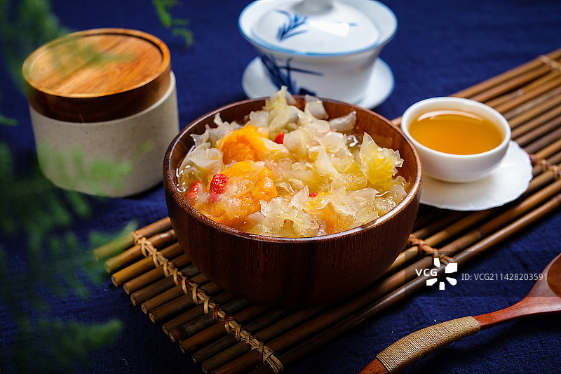 美味甜品美食南瓜银耳汤图片素材
