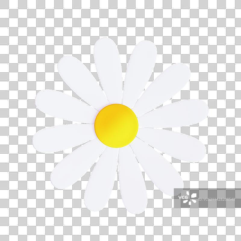 3D立体剪纸菊花元素图片素材