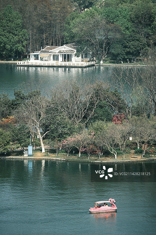 湖南长沙年嘉湖早春春色图片素材