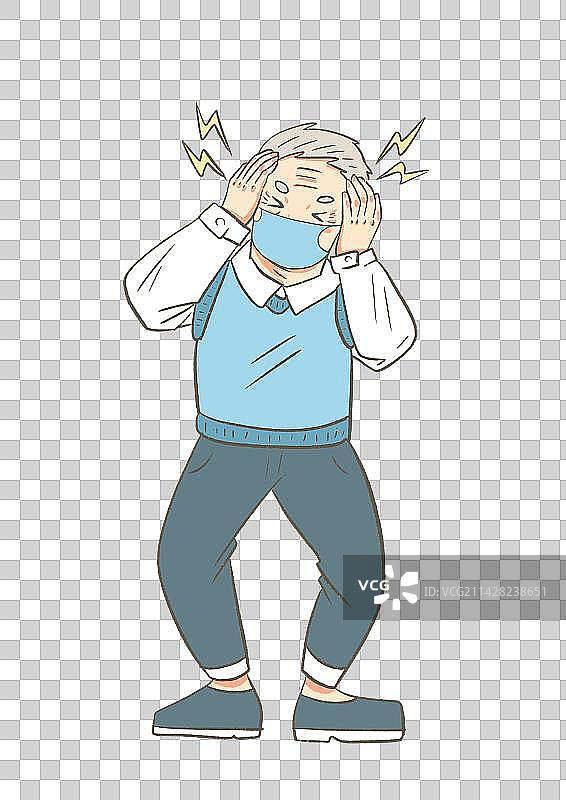 老年人注意健康防护图片素材