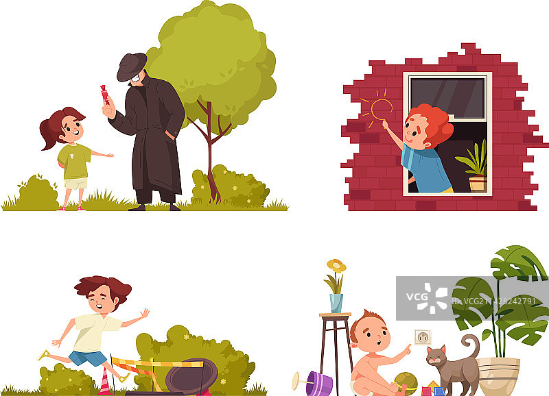 儿童危险警示图片素材