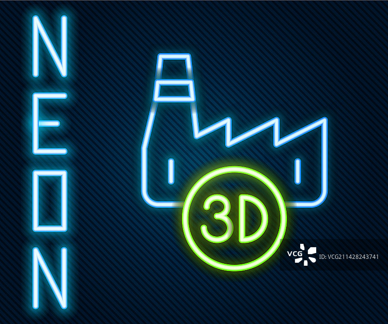 发光的霓虹灯印刷行业图标图片素材