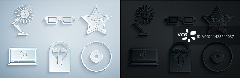 有趣的恐怖幽灵面具好莱坞星光大道套装图片素材