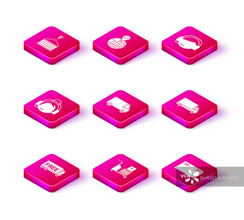 免费送货服务电动手推车合集图片素材