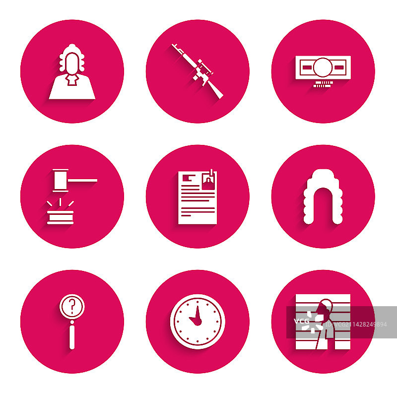 诉讼文件时钟嫌疑犯法官素材图片素材