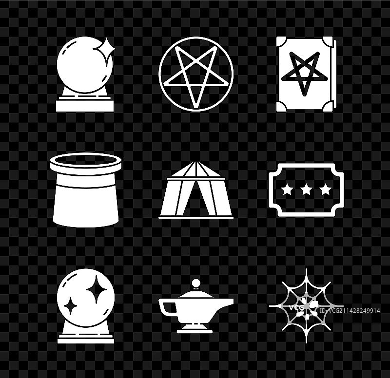 圆形五角星魔法球古老魔法图片素材