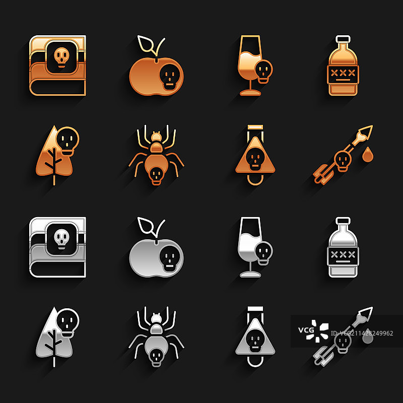毒蜘蛛毒酒精箭套装图片素材