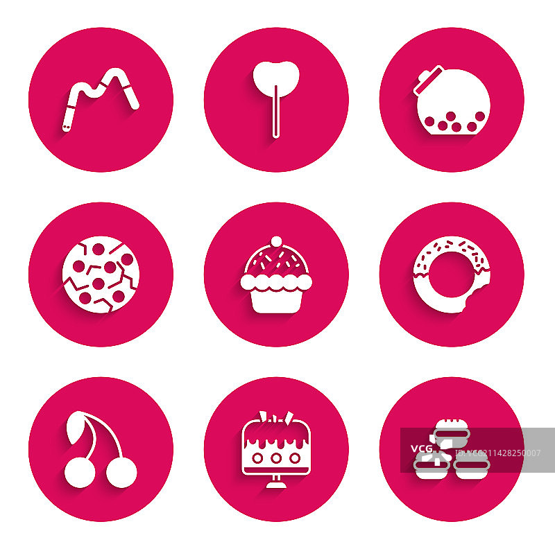 纸杯蛋糕、饼干和甜甜圈图片素材