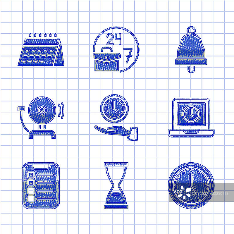 沙漏笔记本电脑时钟图片素材