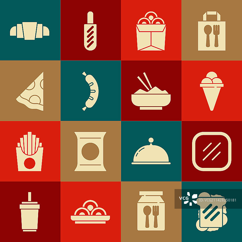 三明治、牛排、华夫筒冰淇淋素材图片素材