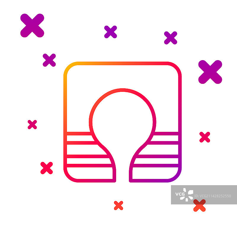 彩色线条救生衣图标图片素材