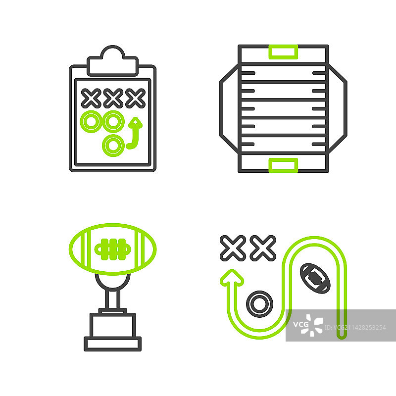 线条规划策略概念奖杯插画图片素材