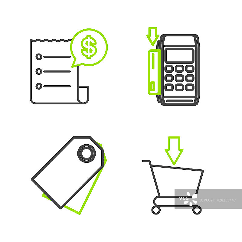 加入购物车空白标签线条稿图片素材