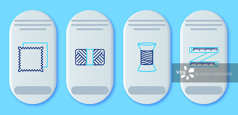 线轴、纺织面料上的缝纫线图片素材