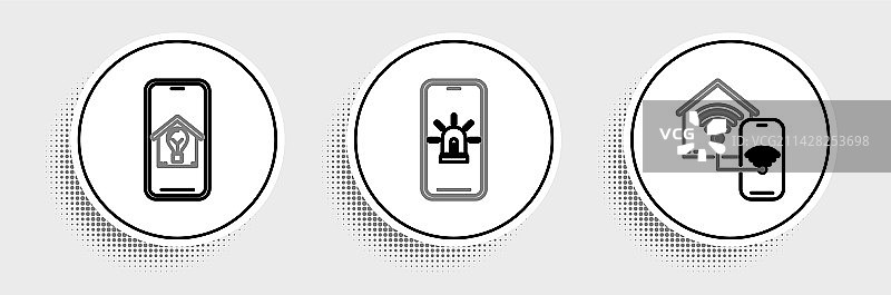 带Wi-Fi的智能家居手机图片素材