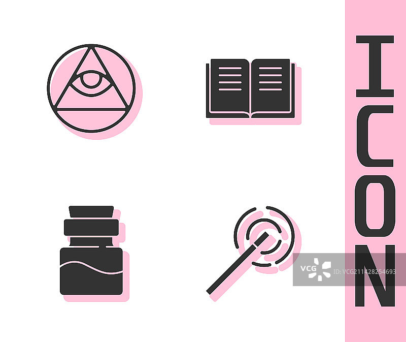 魔法棒药剂瓶套装图片素材