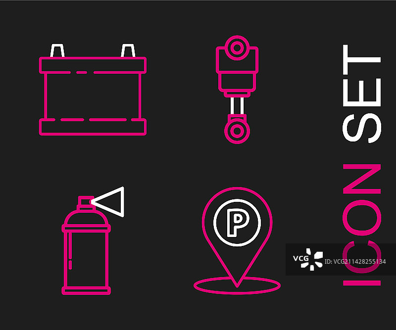 停车场油漆喷罐场景线条定位图片素材