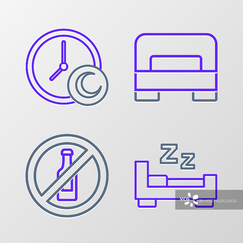 睡眠时间禁止酒精大床图片素材